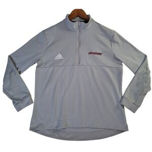 Rider University Broncs Adidas 1/4 Zip Pullover Women's XL NCAA Gray Aeroready
